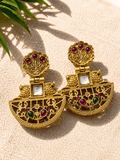 Classic Red & Green stones Earrings