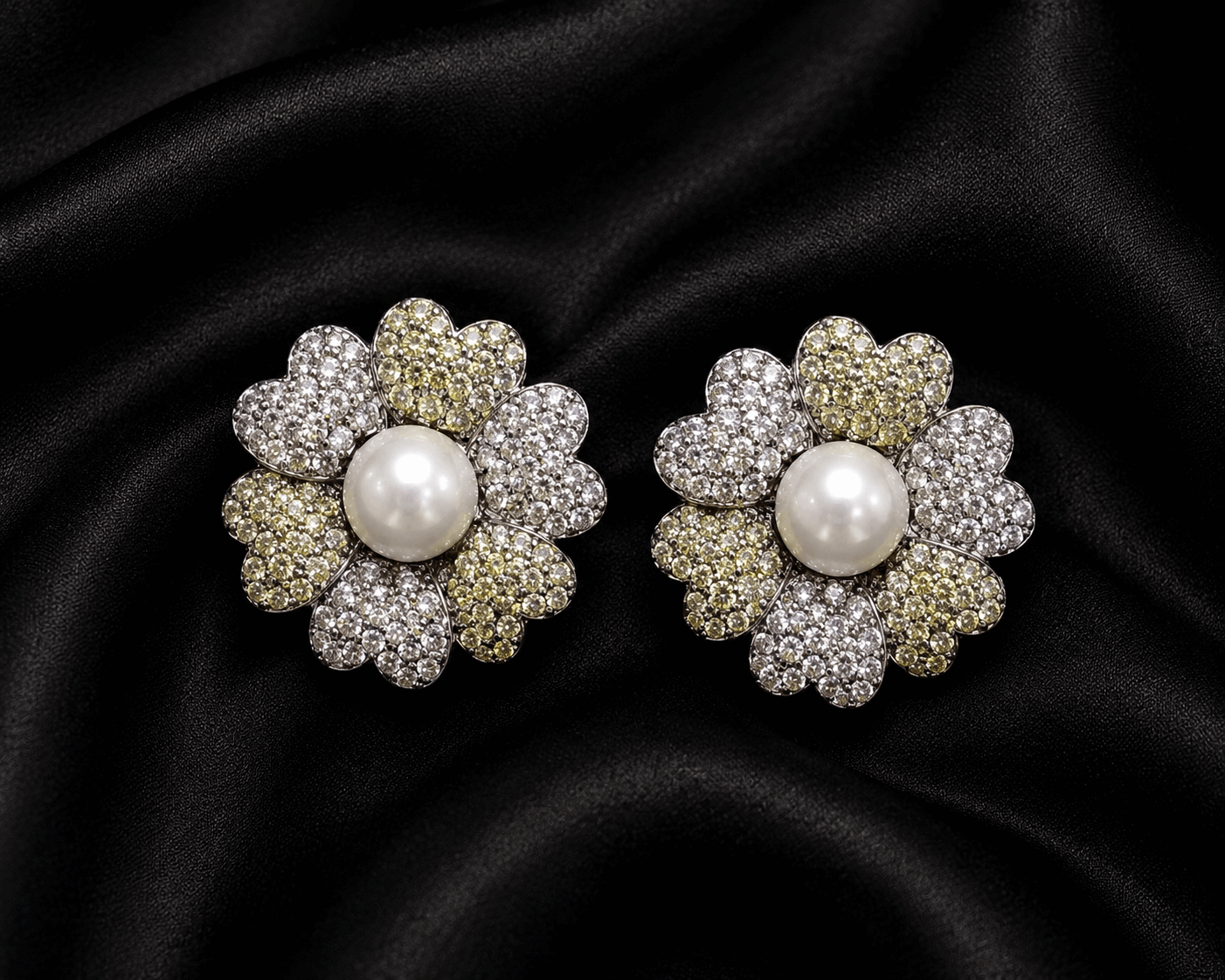 AD and pearl studs