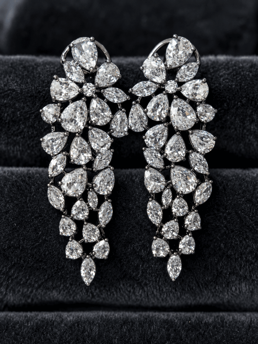 Diamond look statement earrings