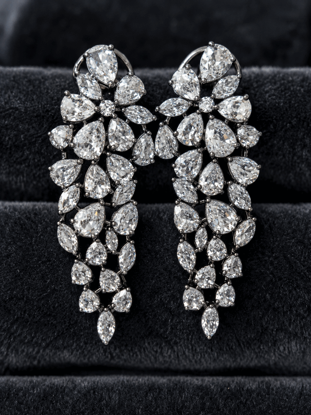 Diamond look statement earrings