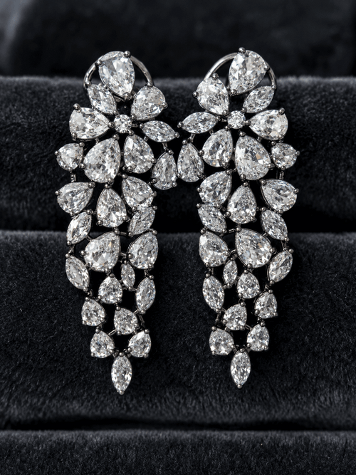Diamond look statement earrings