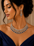 Minimal Small Multi Blue Stone & White Diamonds Set