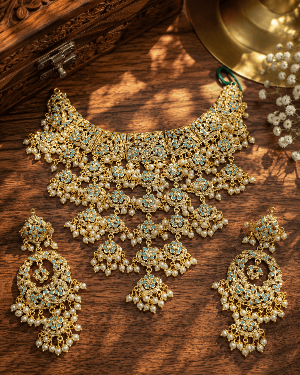 Feroza Jadau Necklace set
