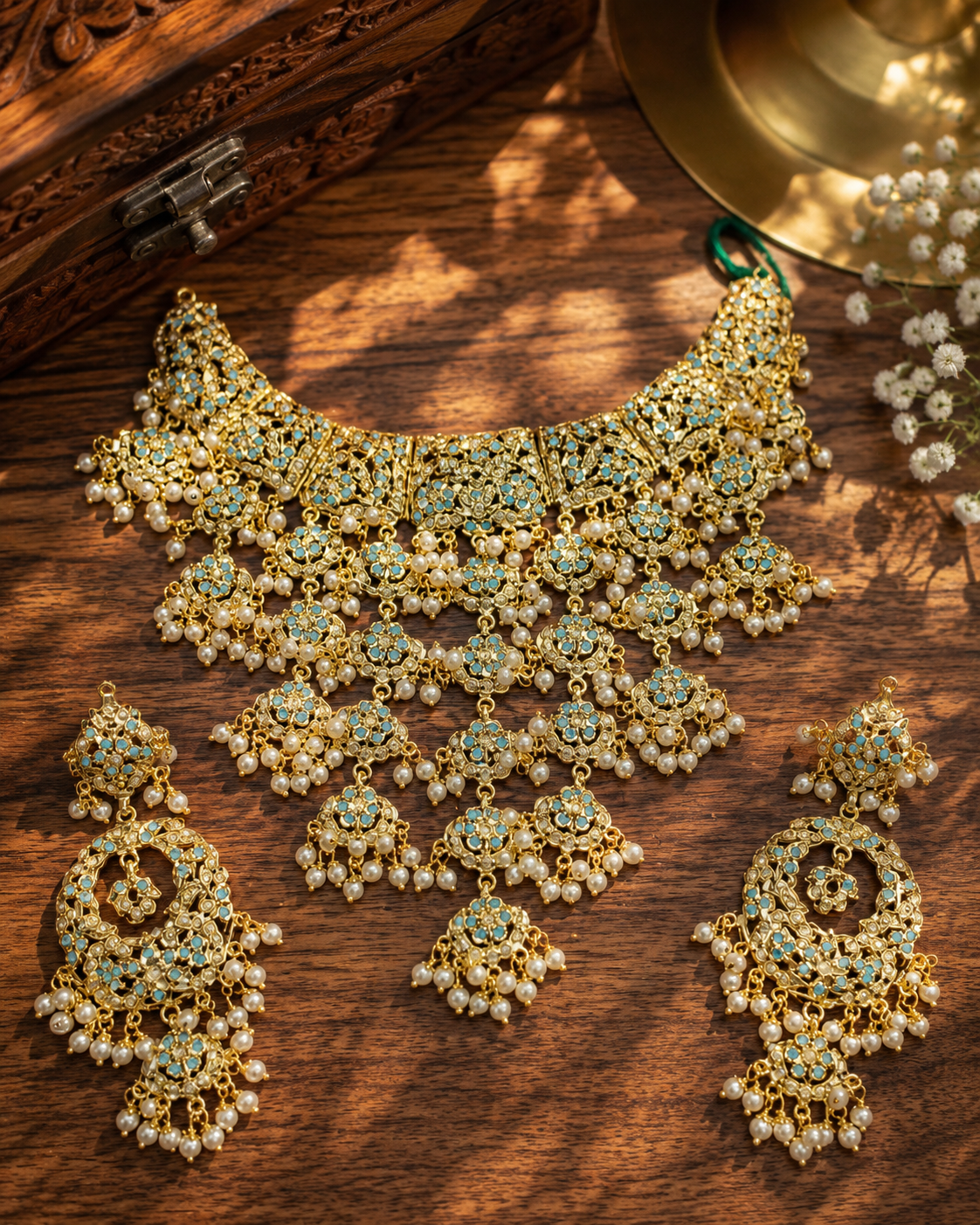 Feroza Jadau Necklace set