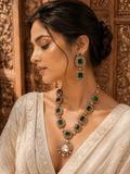 Stone work long necklace set