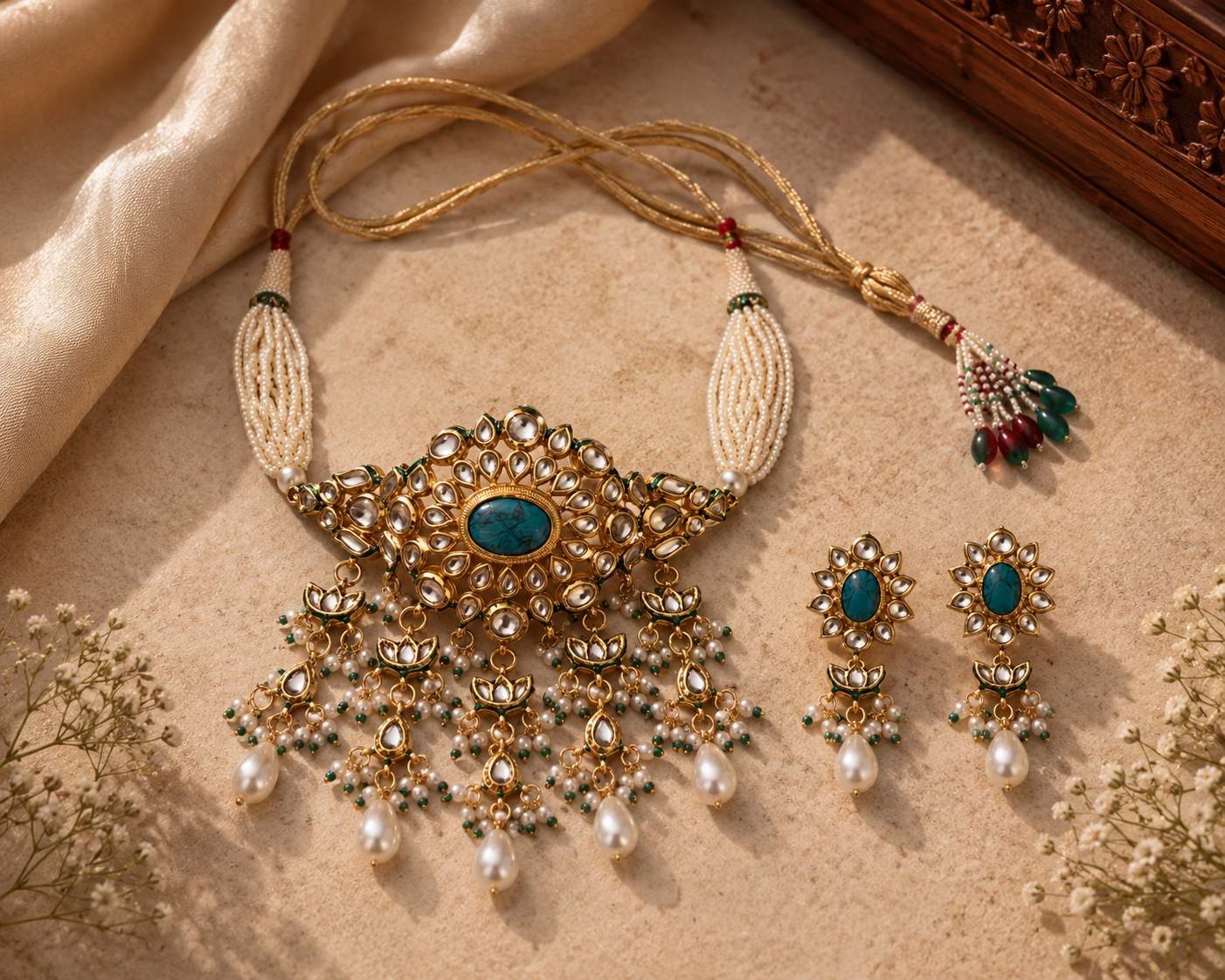 Minimal Multi Beauty Pearls  and Stones Set