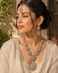 Moissanite studded long Necklace Set