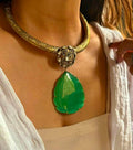 Green Diamond Western Necklace Set