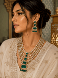 Multi layer moissanite long maala set