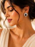 Minimal Rounded American Diamonds Earrings