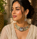 Moissanite and multi colour Necklace Set