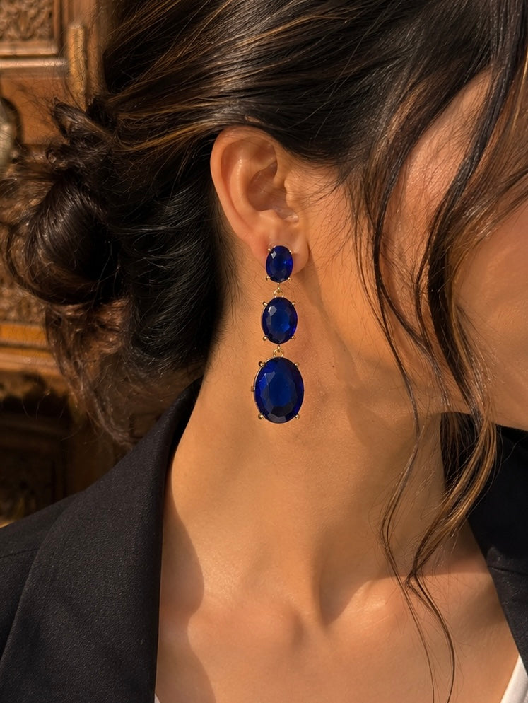 Sapphire AD Stones Earrings