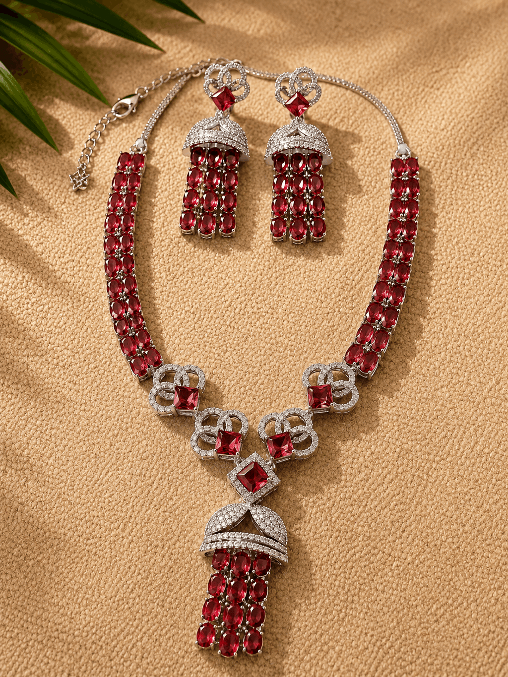 Minimal Small Multi Red Stone AD Set