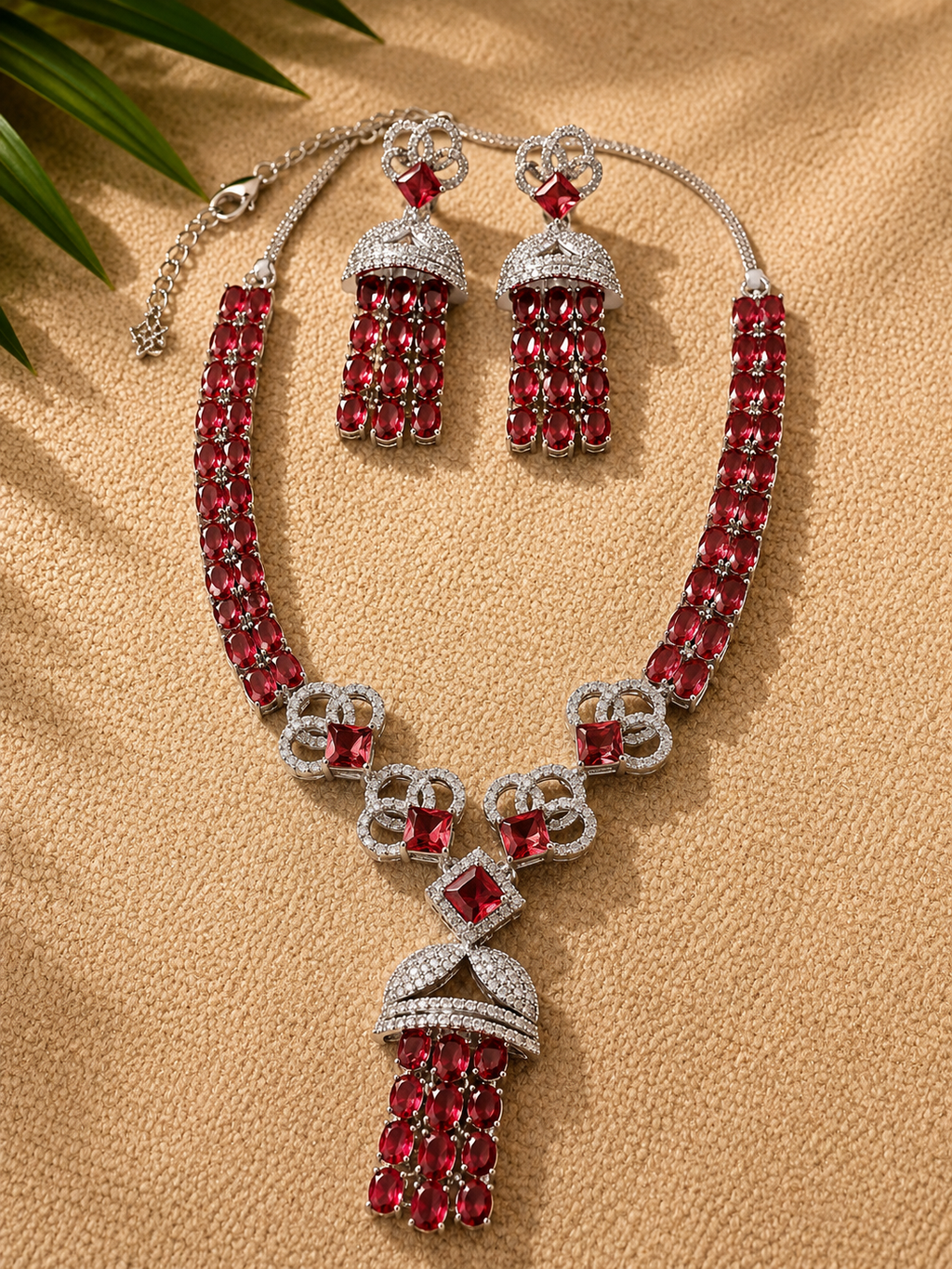 Minimal Small Multi Red Stone AD Set