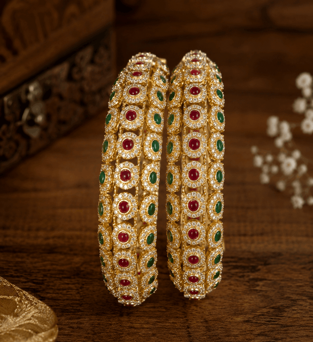 Traditional pearl work bangles
