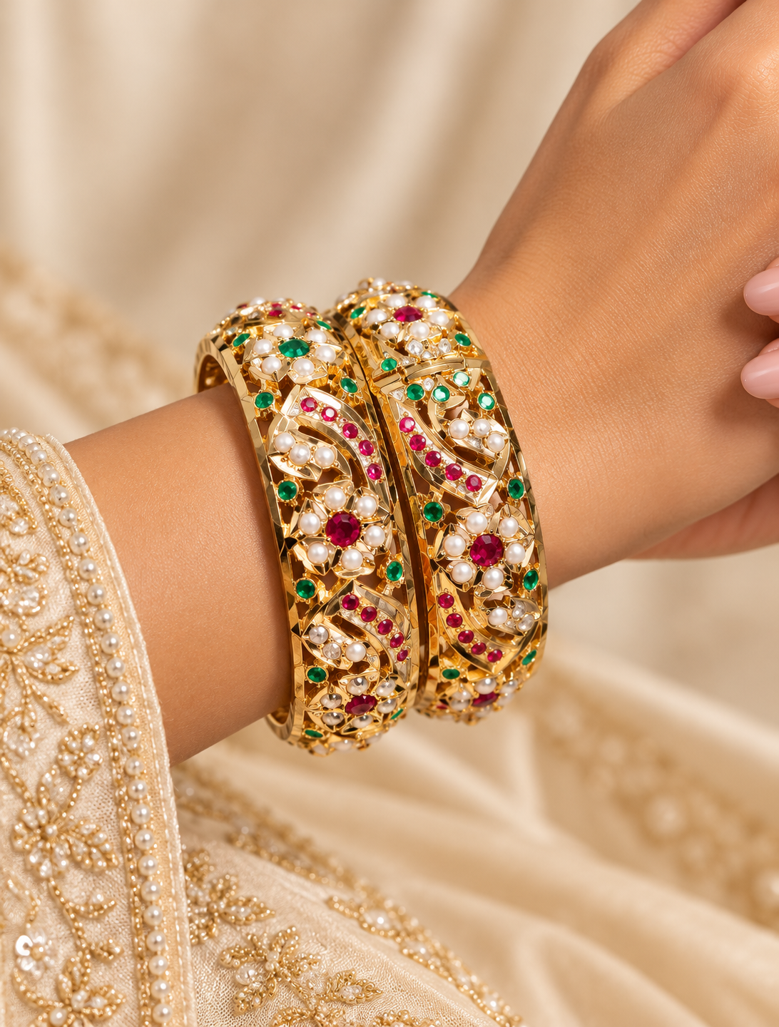 Beautiful jadau bangles