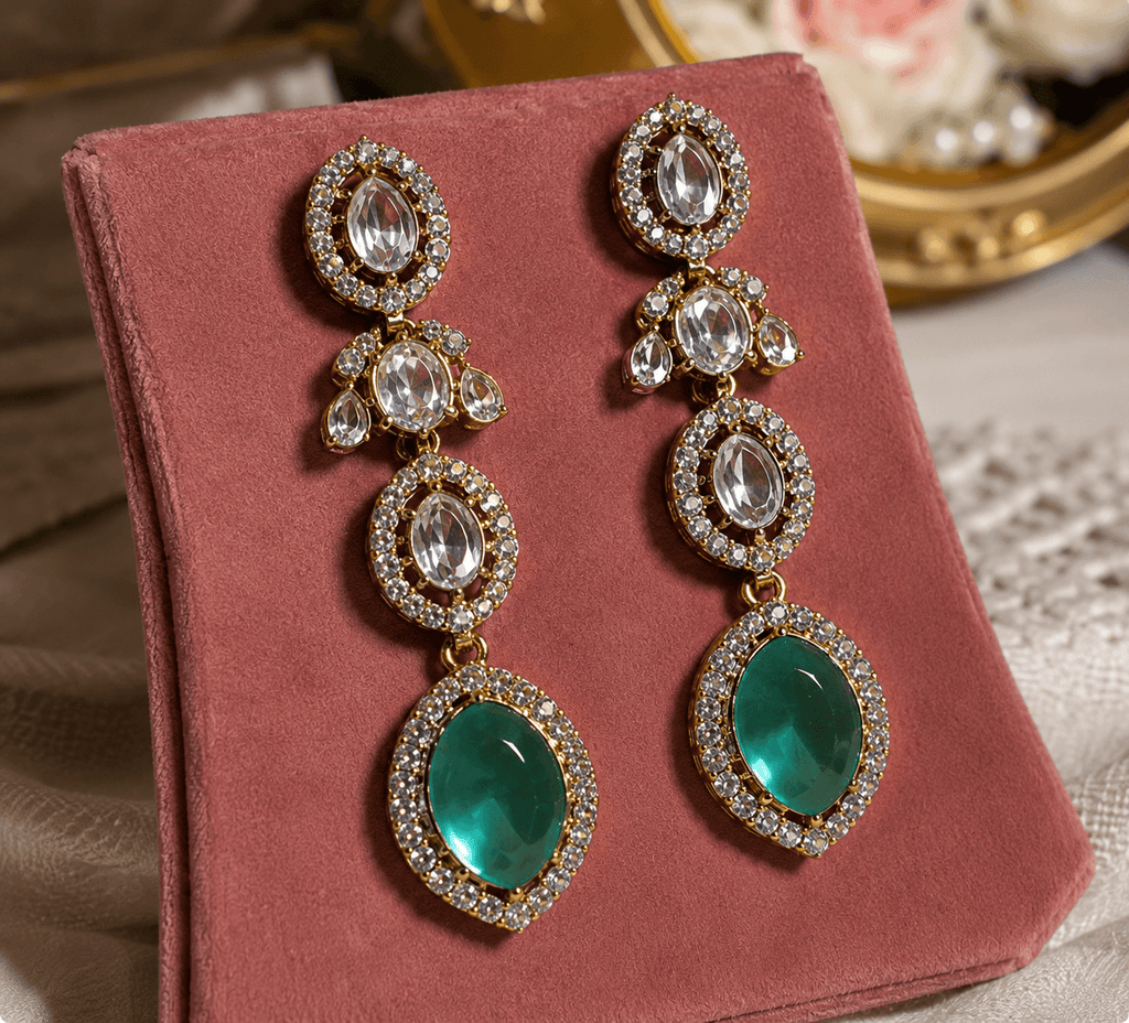 Moissanites studded choker Necklace Set
