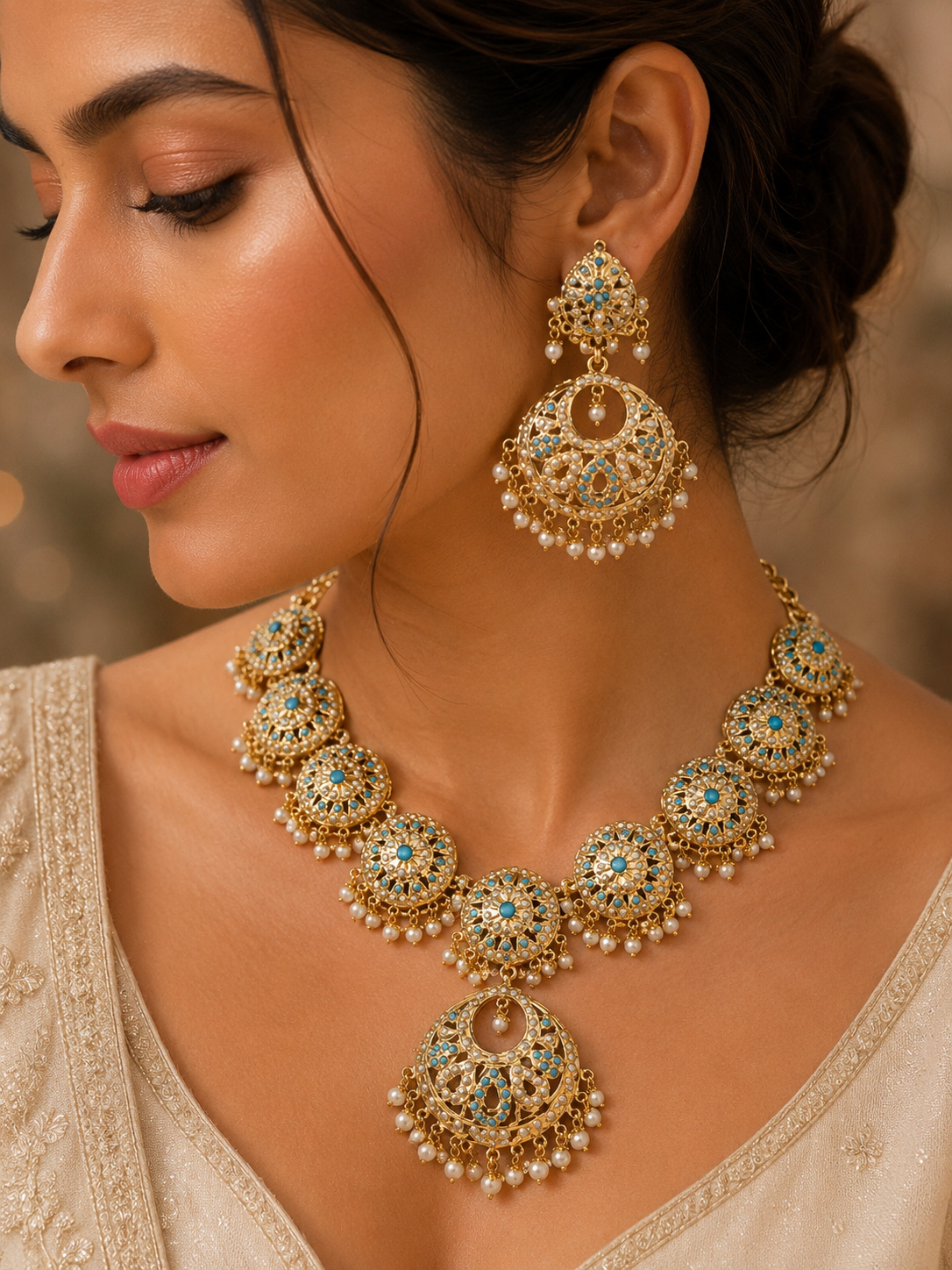 Minimal Multi Beautiful Stones & Pearls Big Set