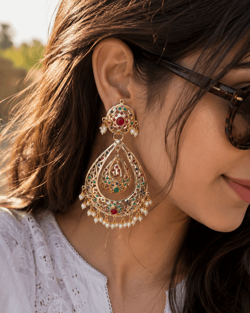 Jadau multi Earrings