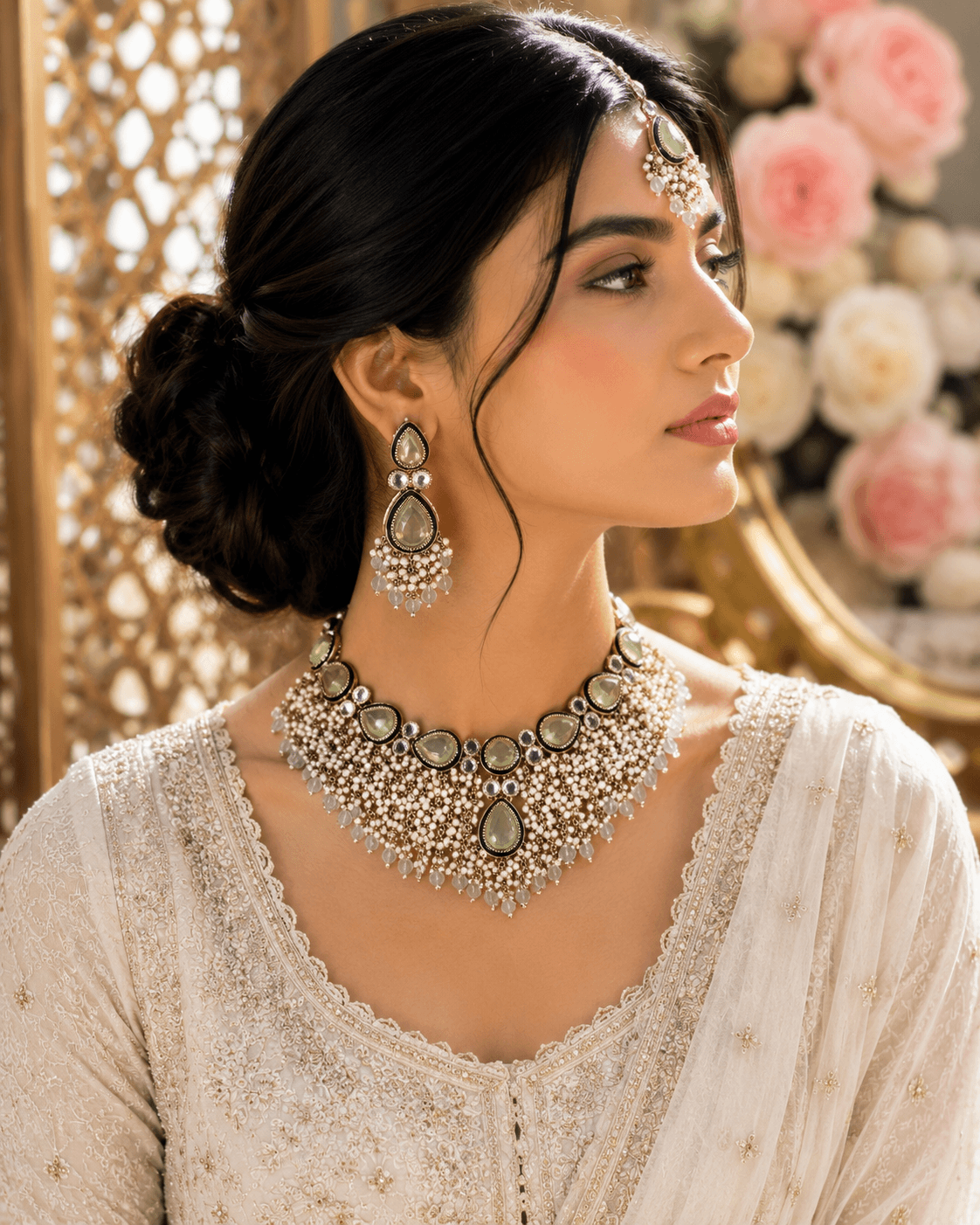 Antique Multi pearls Necklace Set