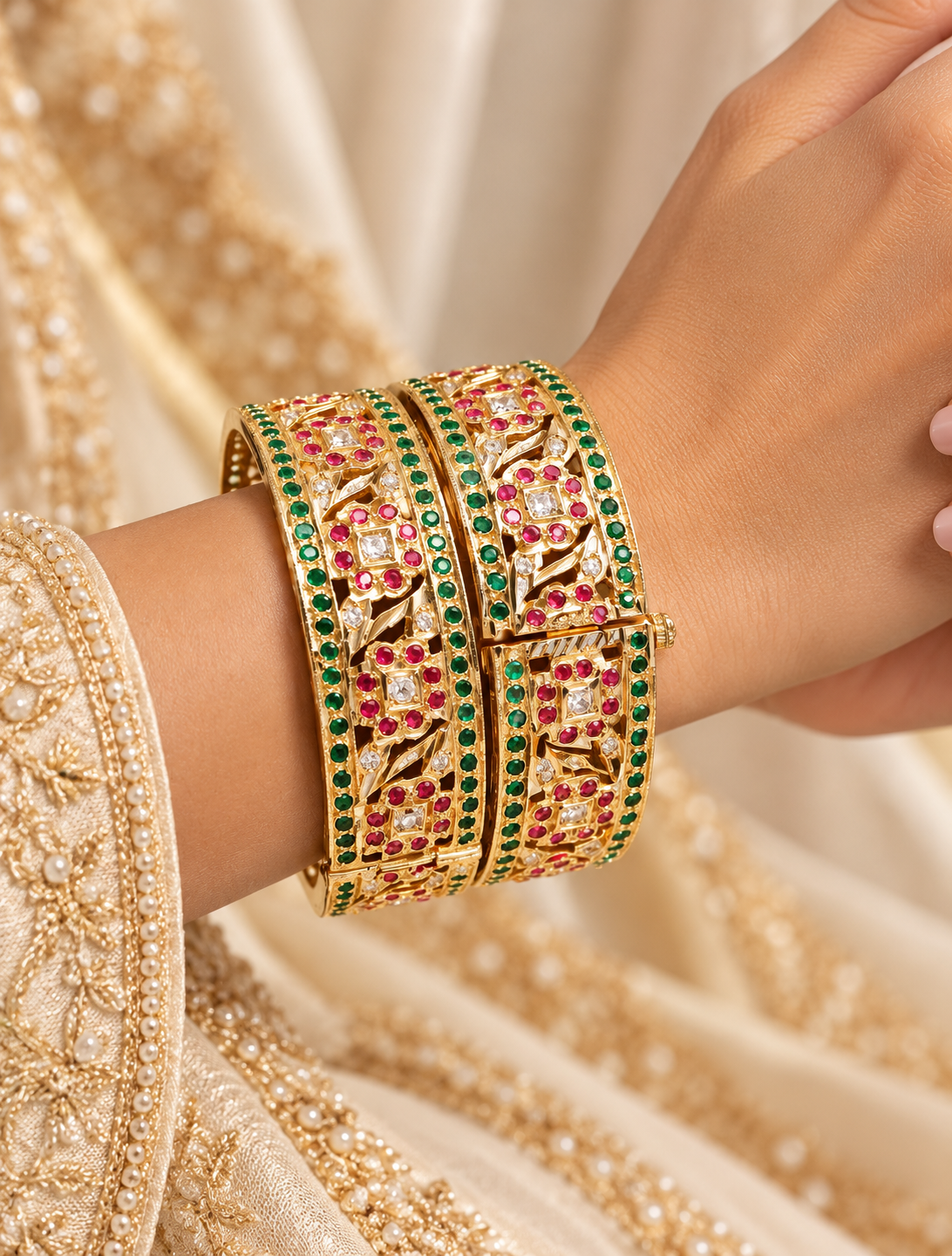Beautiful jadau bangles