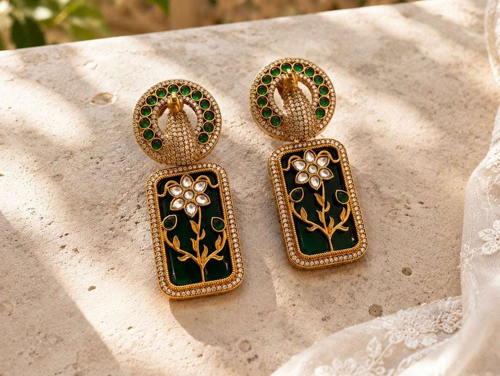 Elegant Multi color stones earrings