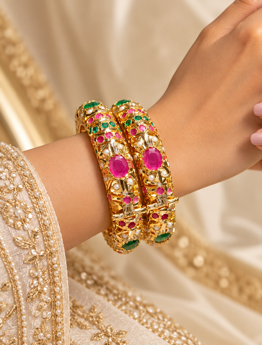 Beautiful jadau bangles