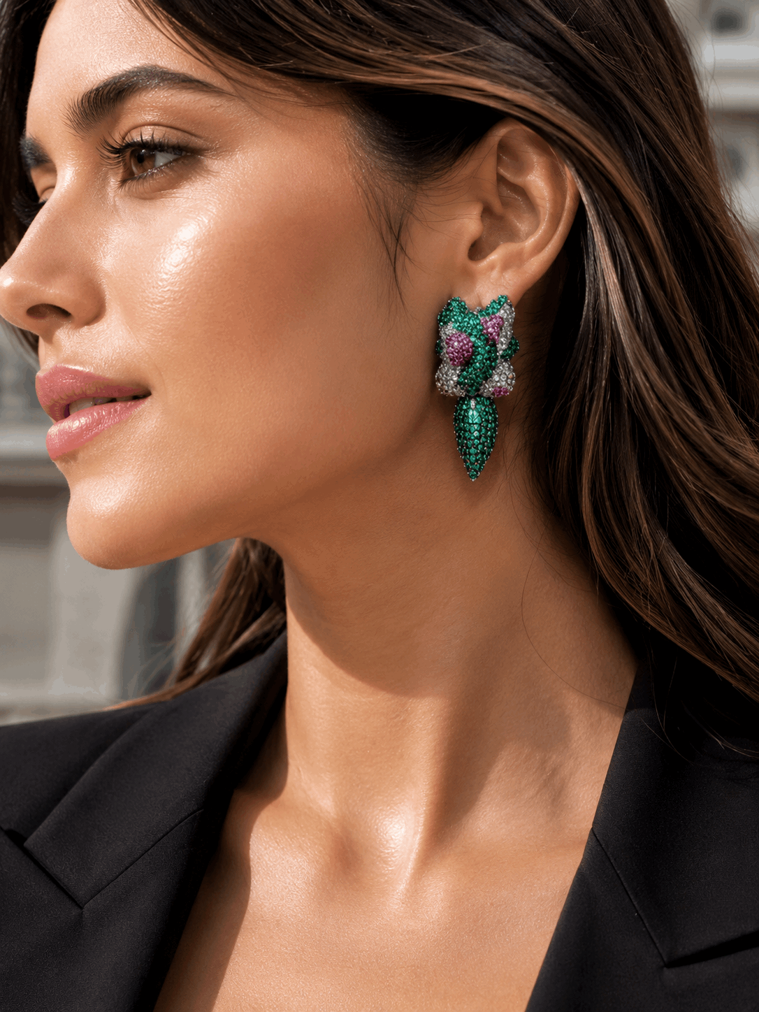 Western diamond style Earrings