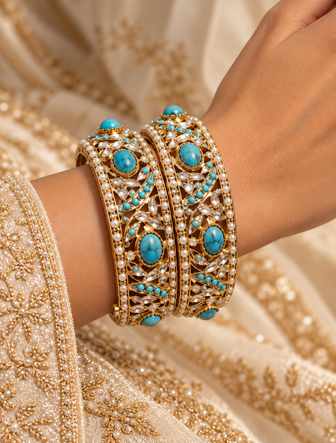 Beautiful jadau bangles