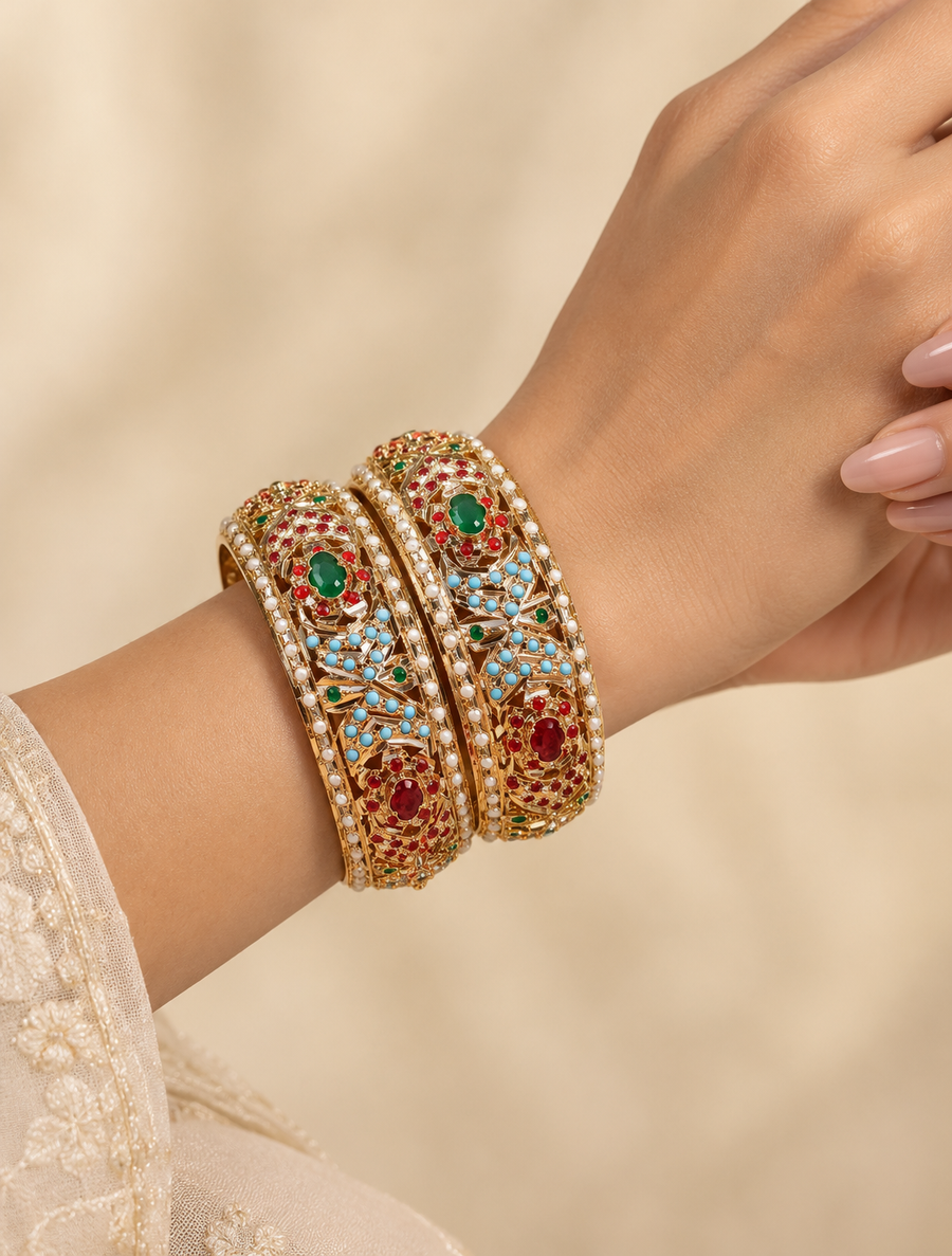 Beautiful jadau bangles
