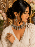 Antique White Multi Diamonds Necklace Set