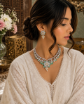 Pearls and AD necklace set