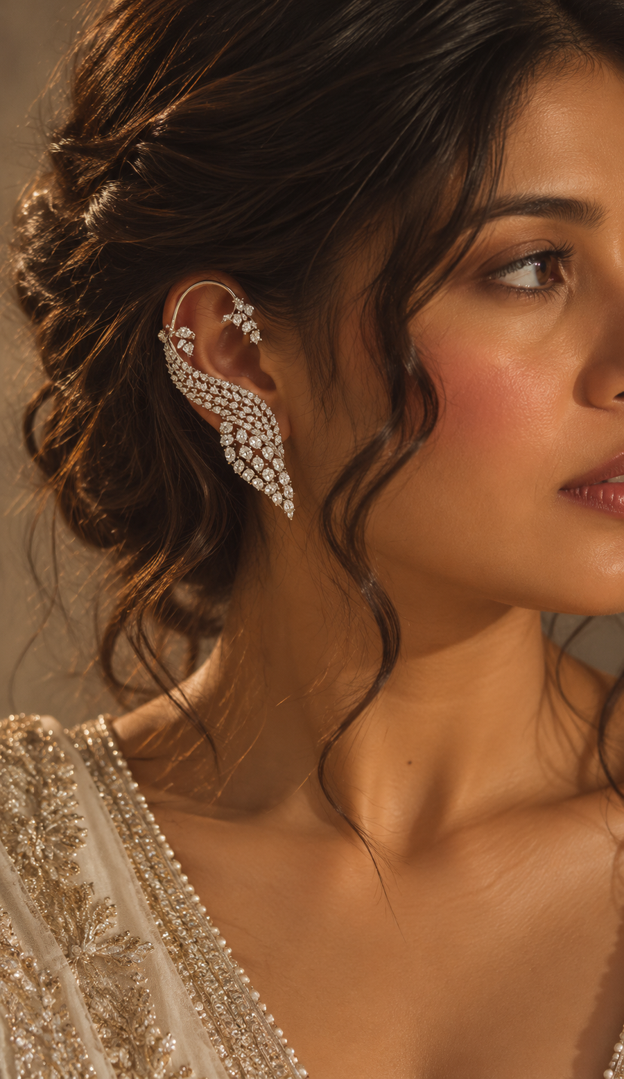 Kundan Designer Ear Cuffs