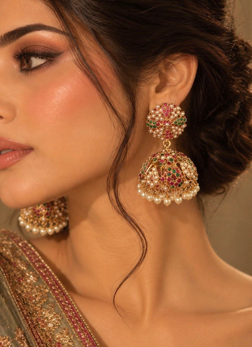 Jadau Earrings