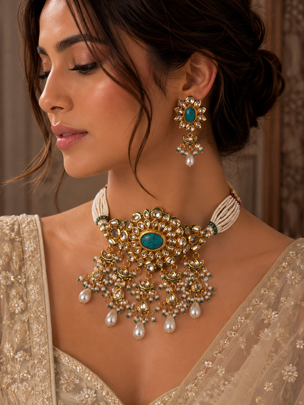 Minimal Multi Beauty Pearls  and Stones Set