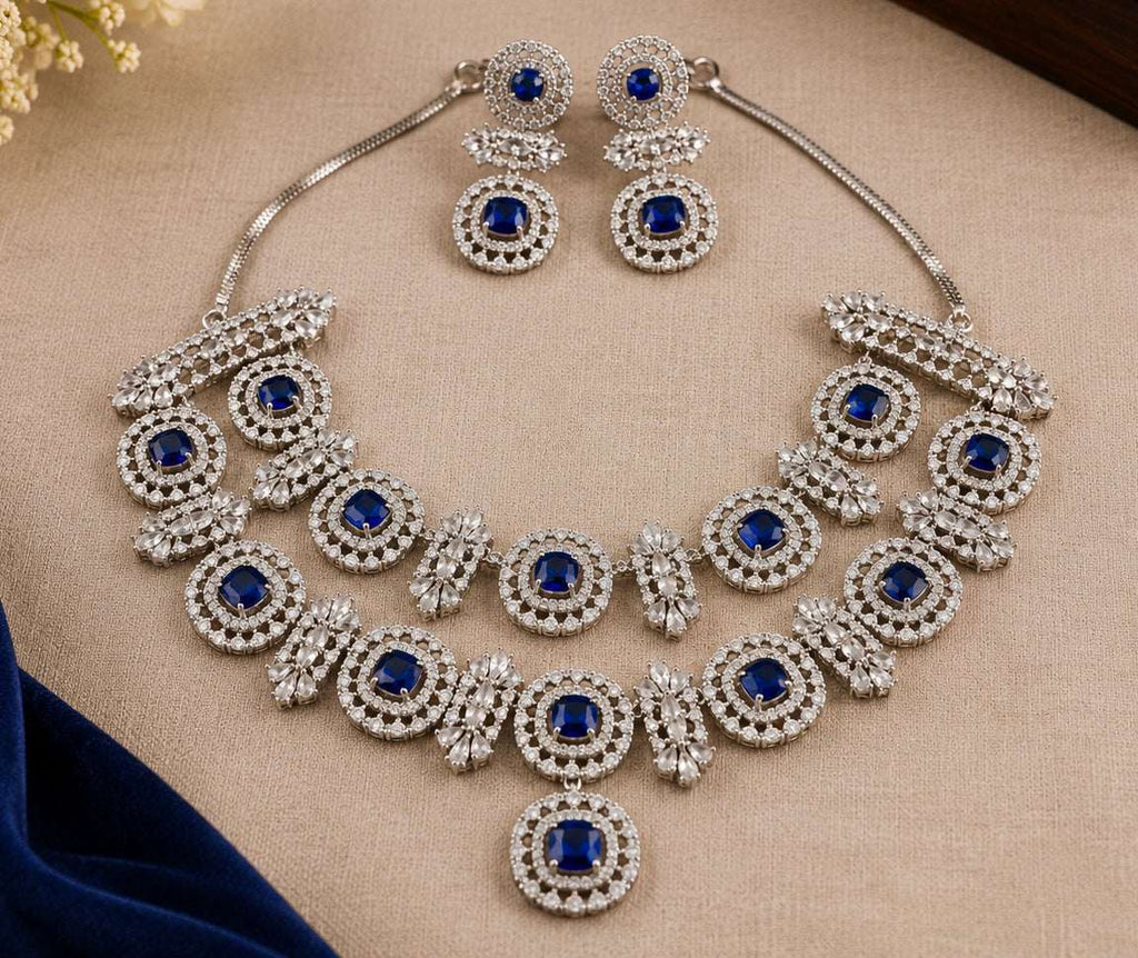 Minimal Small Blue Stones AD set