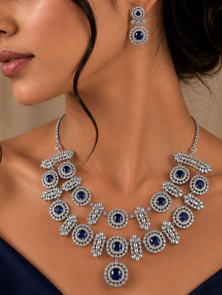Minimal Small Blue Stones AD set
