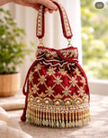 Hand Embroidered work Potli bag