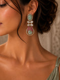Beautiful Multicolor stone piece earrings