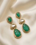 Aqua Green Stones Earrings