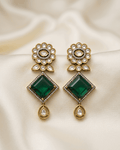 Kundan Green Stone Earrings