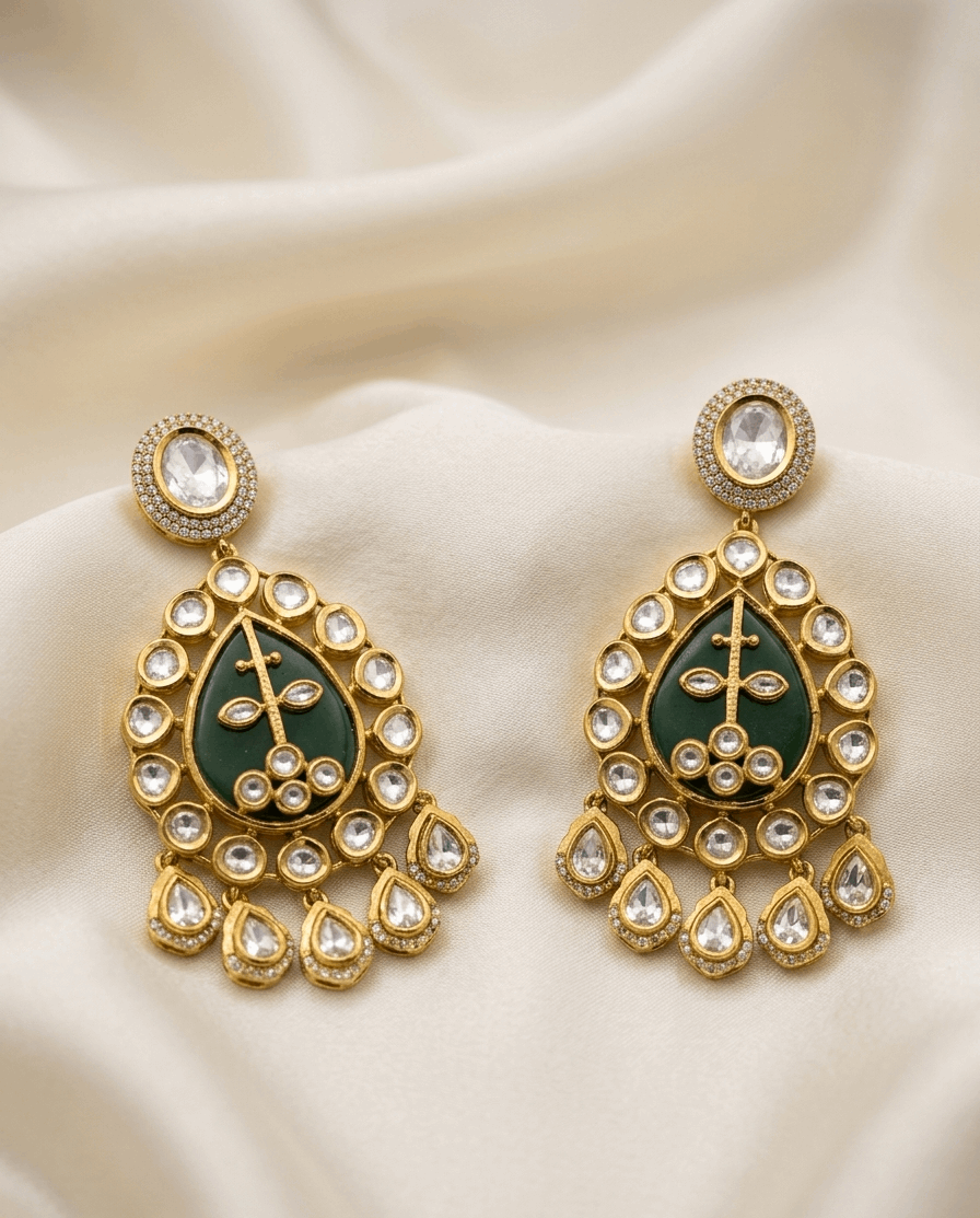 Moissanite stone Earrings