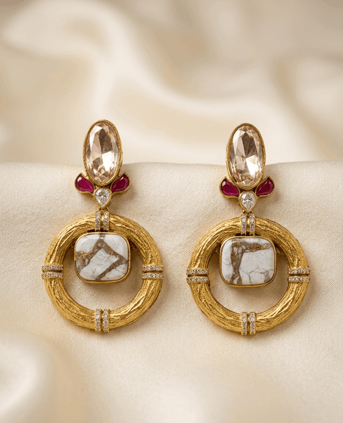 Antique Stone work Earrings