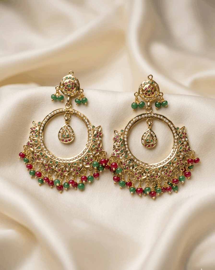 Jadau chandbali Earrings