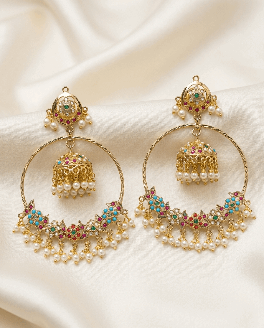Jadau chadbali Earrings