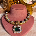 Multi Diamonds Western Necklace Set