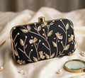 Black Hand Embroidered Work clutch bag