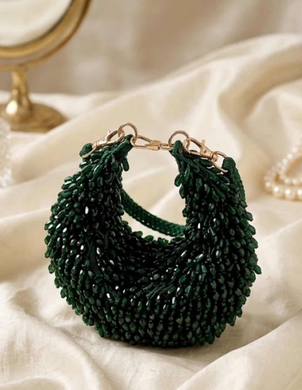 Green crystal Luxe Potli bag