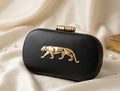 Sabya leather Black and Gold  Luxury clutches
