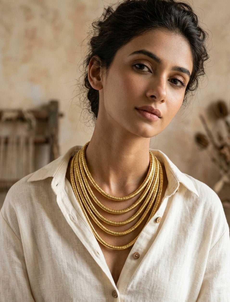 Golden Color Necklace Set